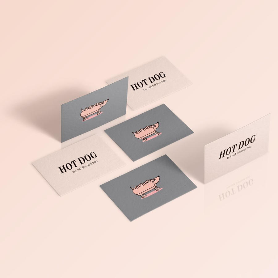 餐饮品牌名片汉堡披萨快餐vi形象样机 (4)