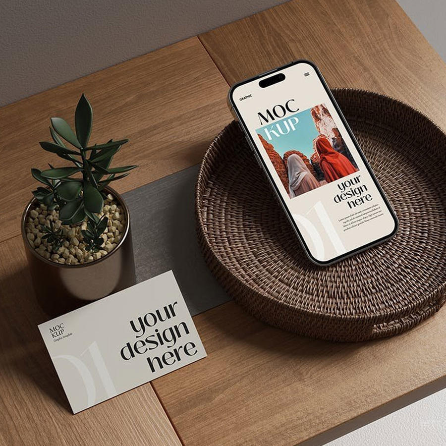 电话和名片样机