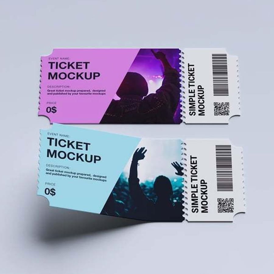 门票样机模板