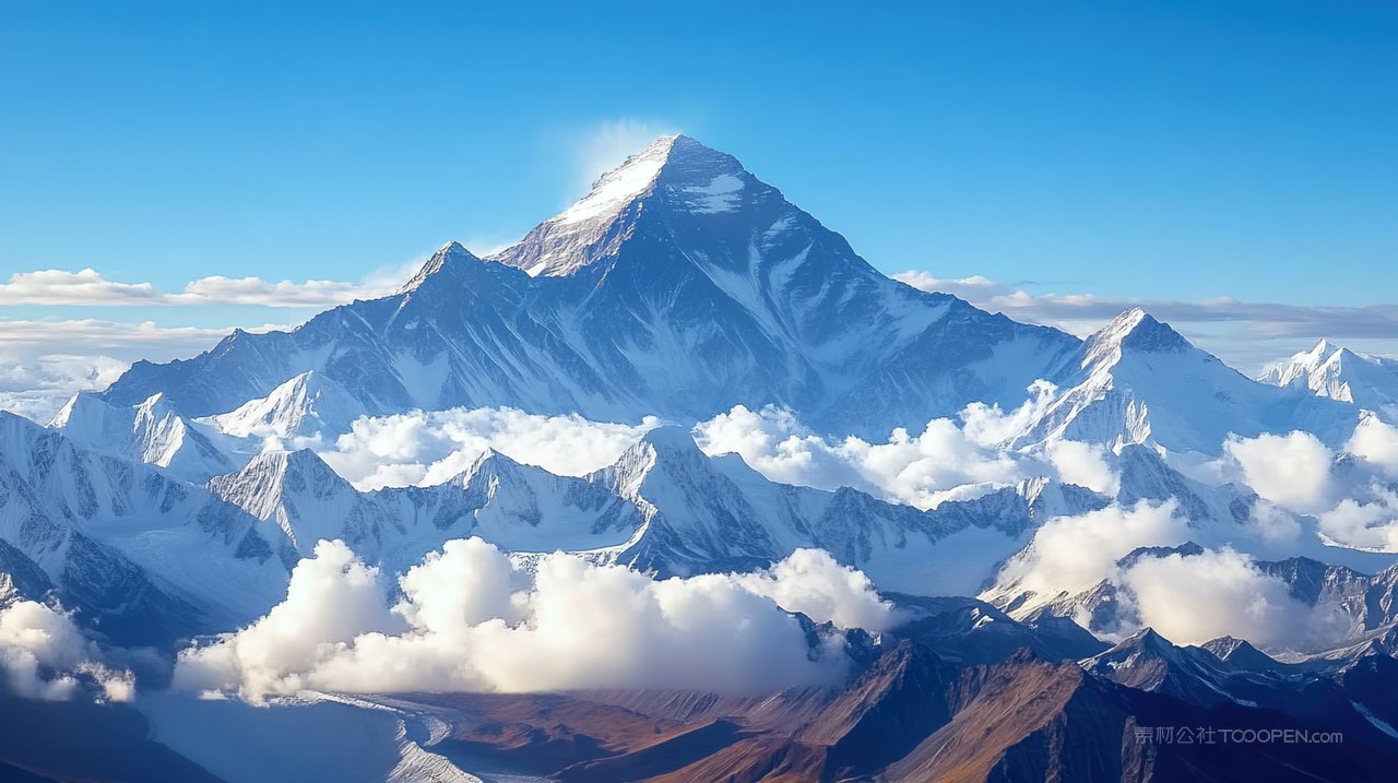 山脉群山天空山峰宁静唯美风景高山意境
