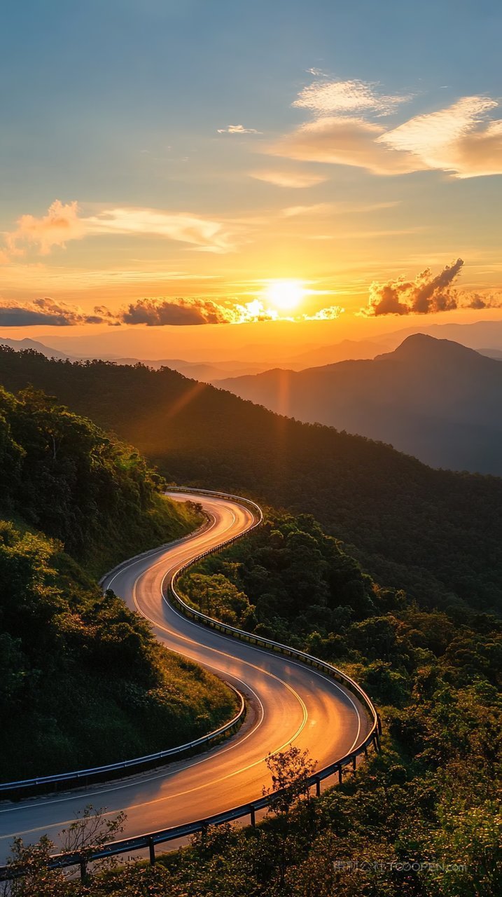 风景景观唯美意境天空山峰自然群山