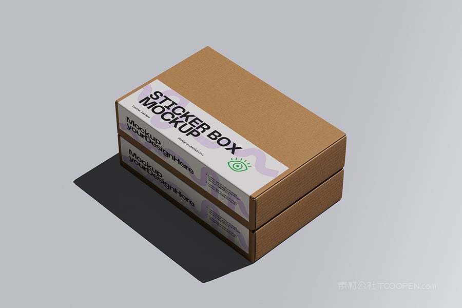 贴纸盒标识样机