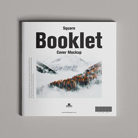 方形小册子封面样机