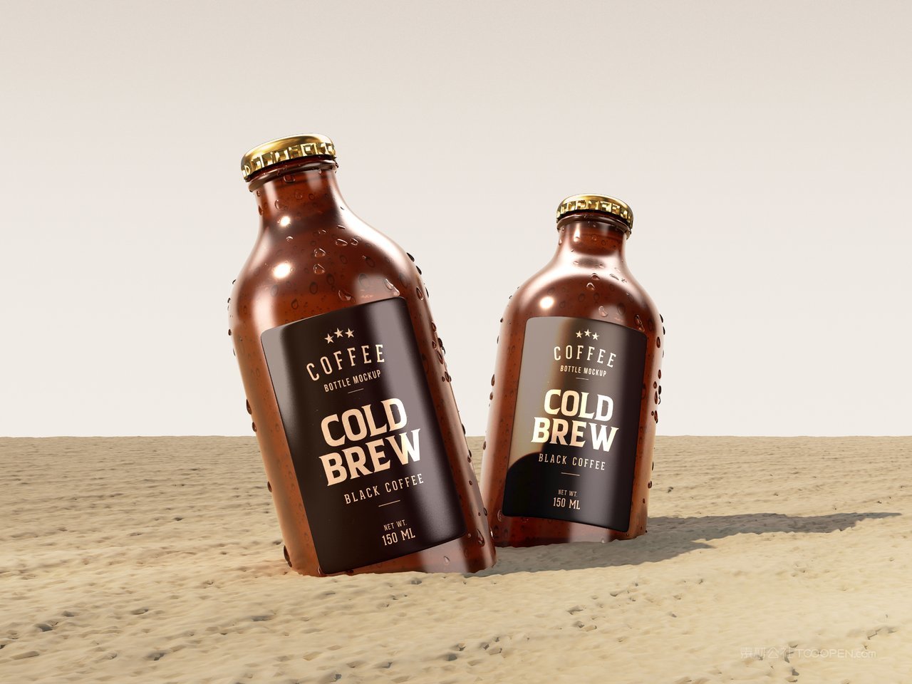 冷泡咖啡瓶标签样机
