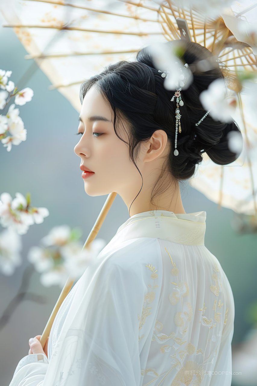 年轻优雅女性美女青春优美活力