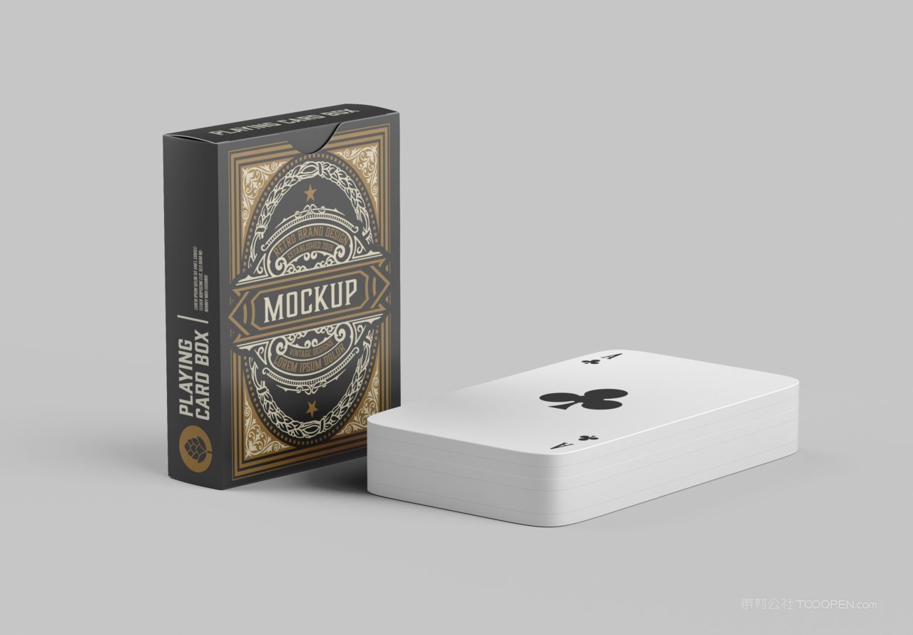 带扑克牌的盒子样机