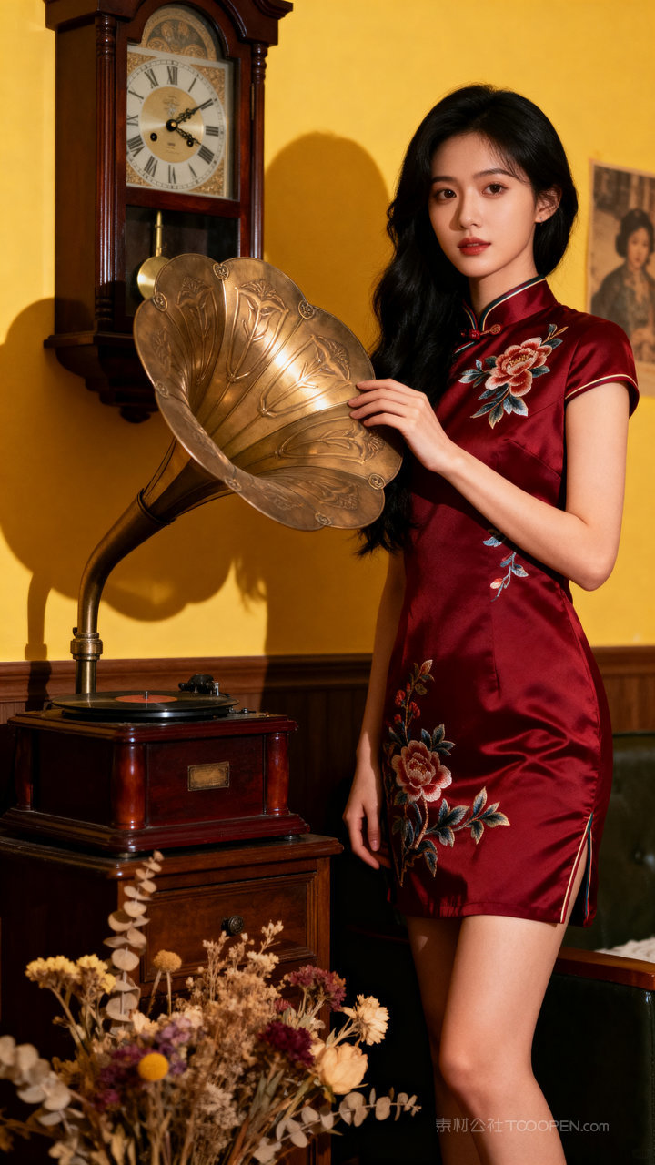 气质女性美女模特古装旗袍性感长腿