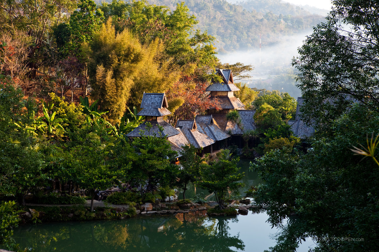 泰国清迈风景画图片