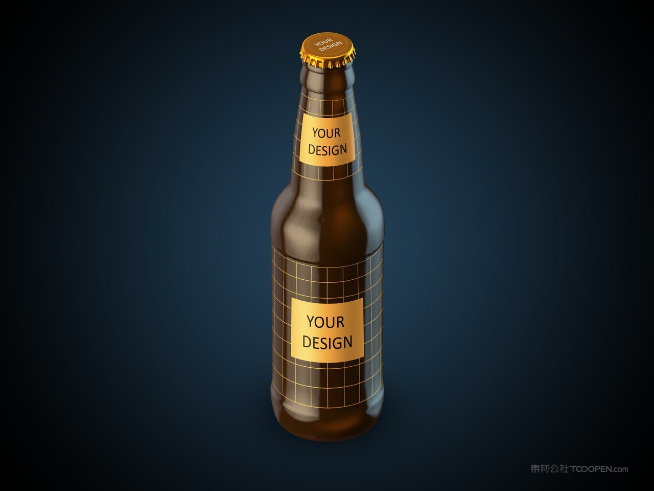 啤酒瓶标签样机