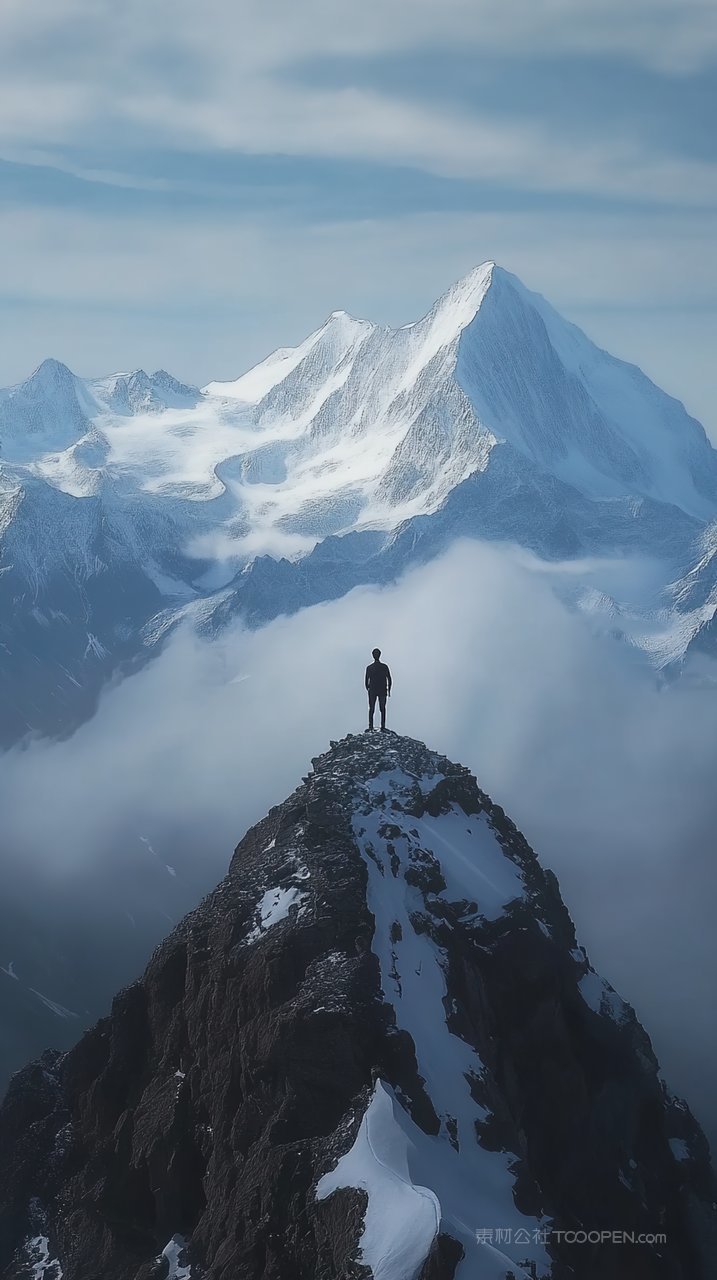 风景山脉意境景观山峰唯美群山自然