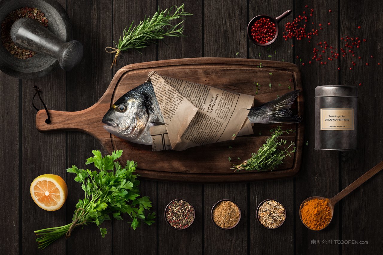 牛排西餐餐具样机模板 (41)