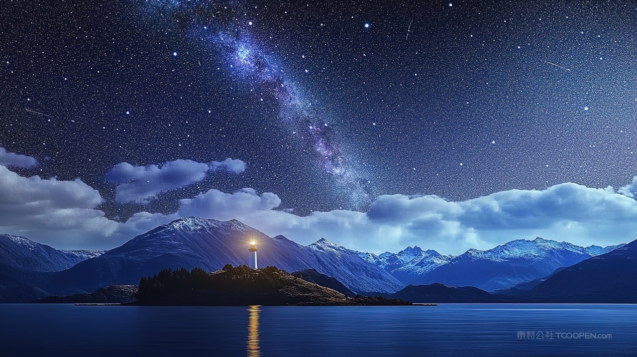 自然山脉景色风景唯美山峰群山宁静天空