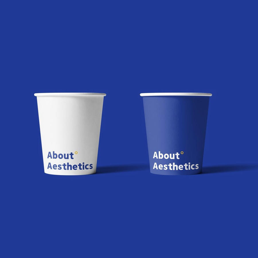 商务蓝纸杯样机