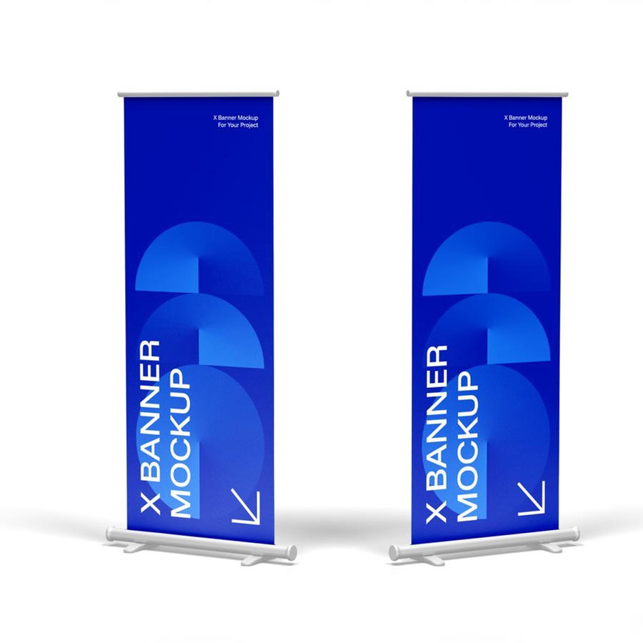 站立横幅易拉宝样机