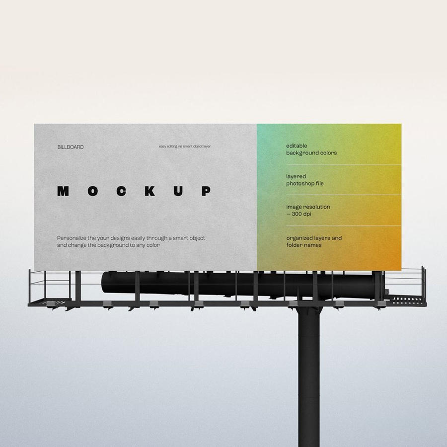 户外广告牌样机