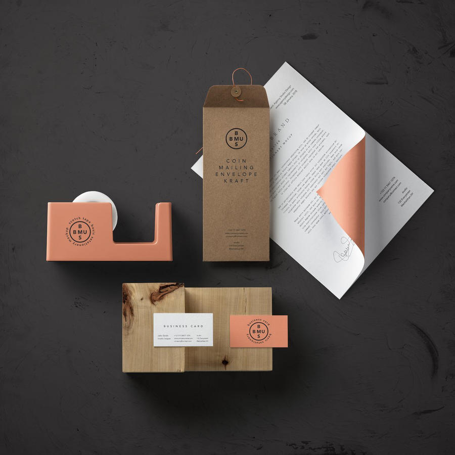 商务黑高档办公文具vi展示样机 (6)