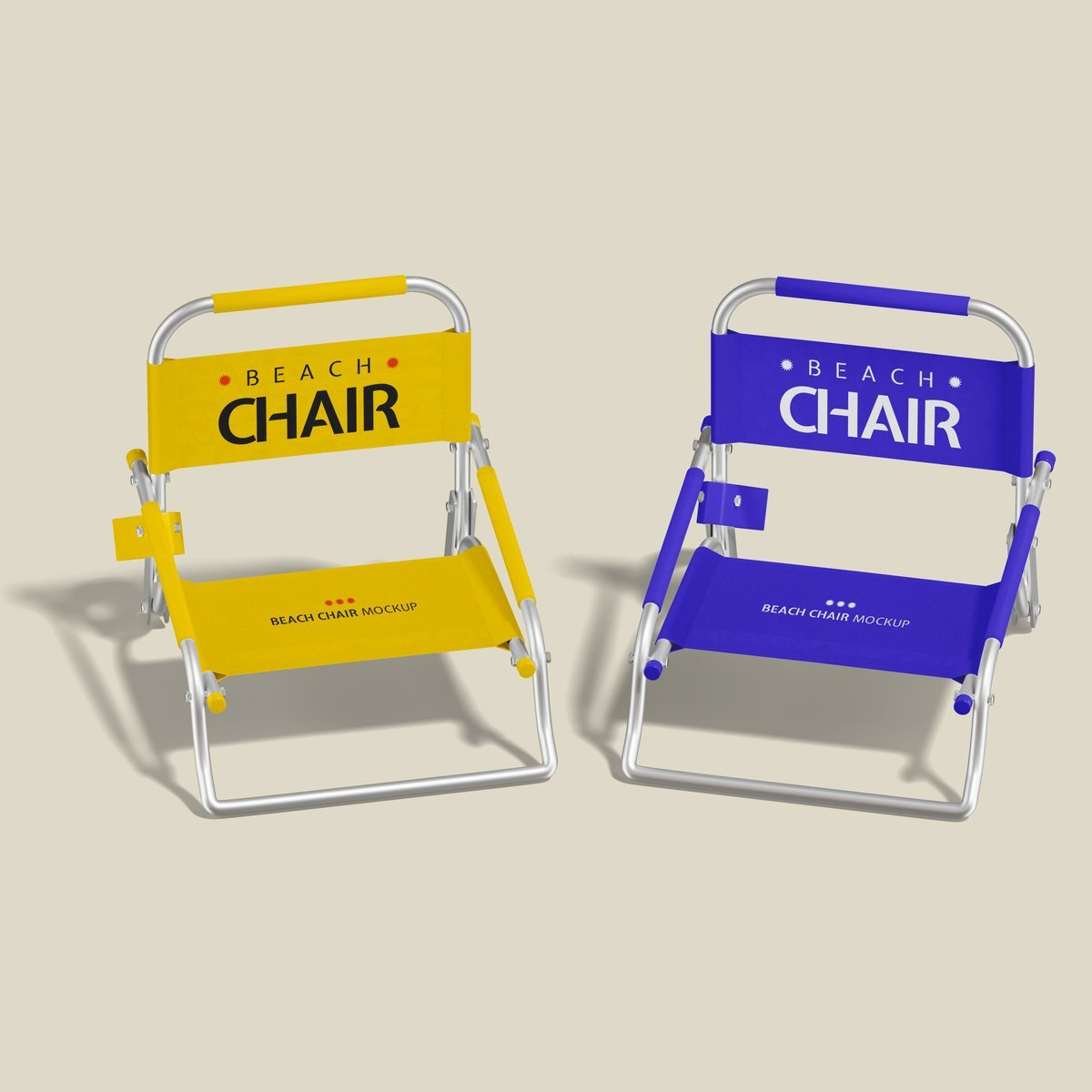 沙滩椅标识样机