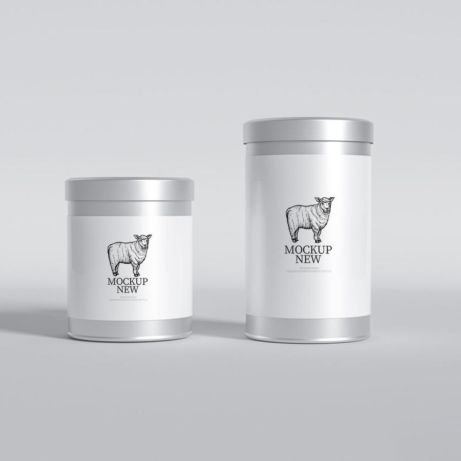 金属质感罐子logo样机