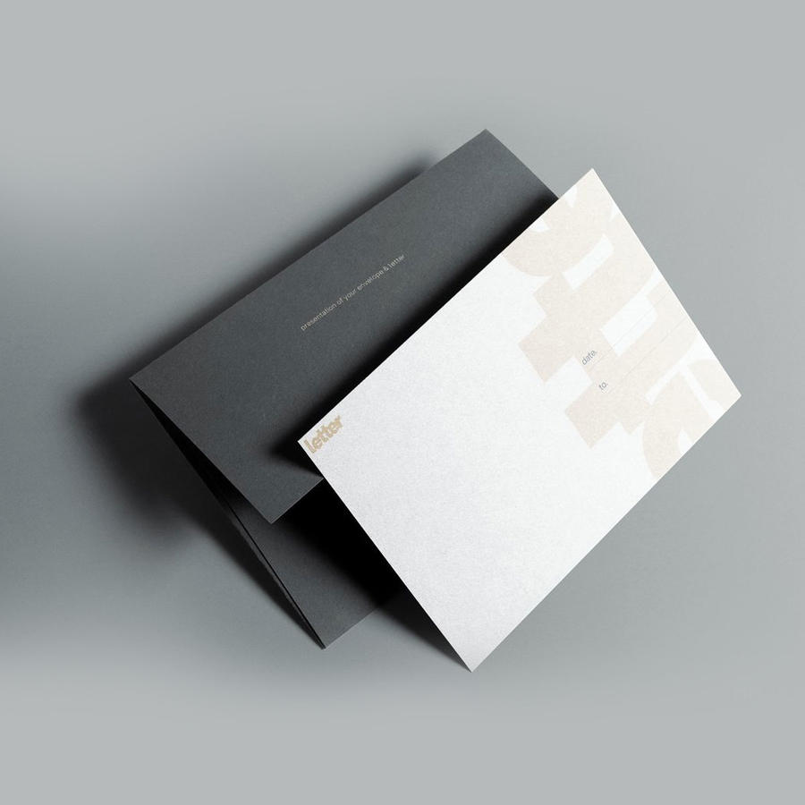 信封和信件样机