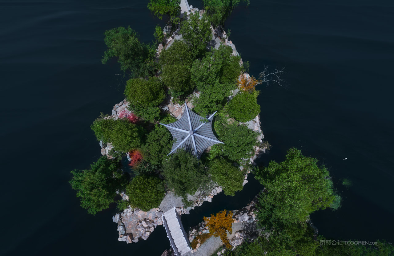 航拍盐城西沙湖