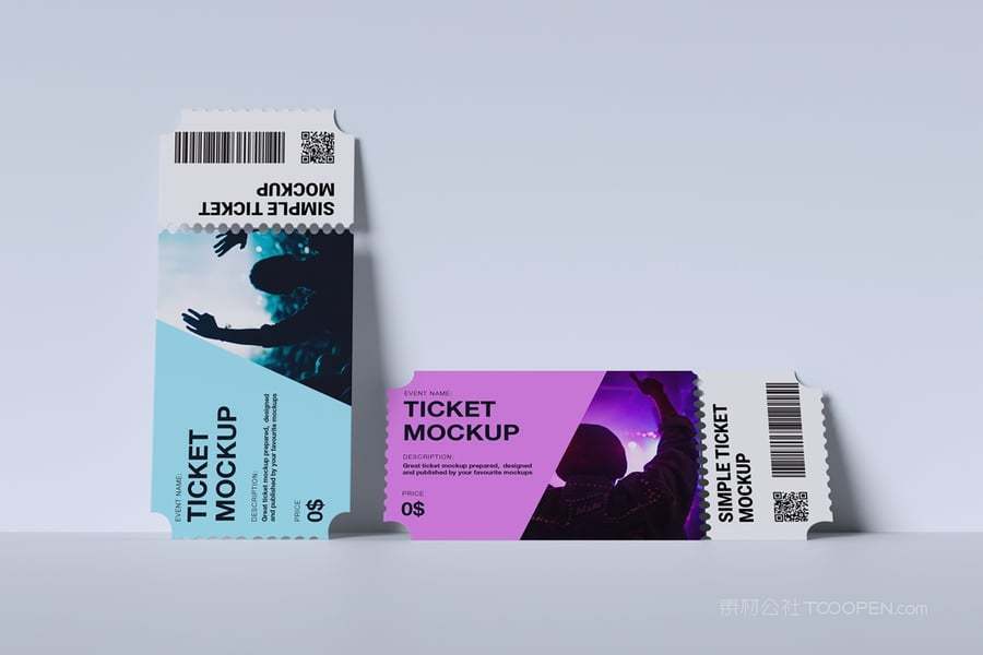 门票样机模板