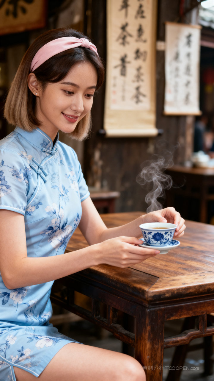 女性性感模特长腿气质美女旗袍