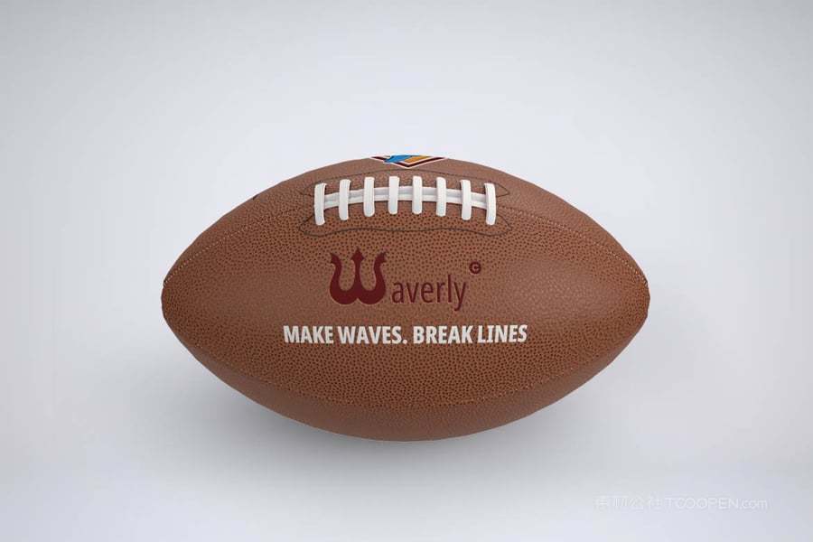 橄榄球标识样机