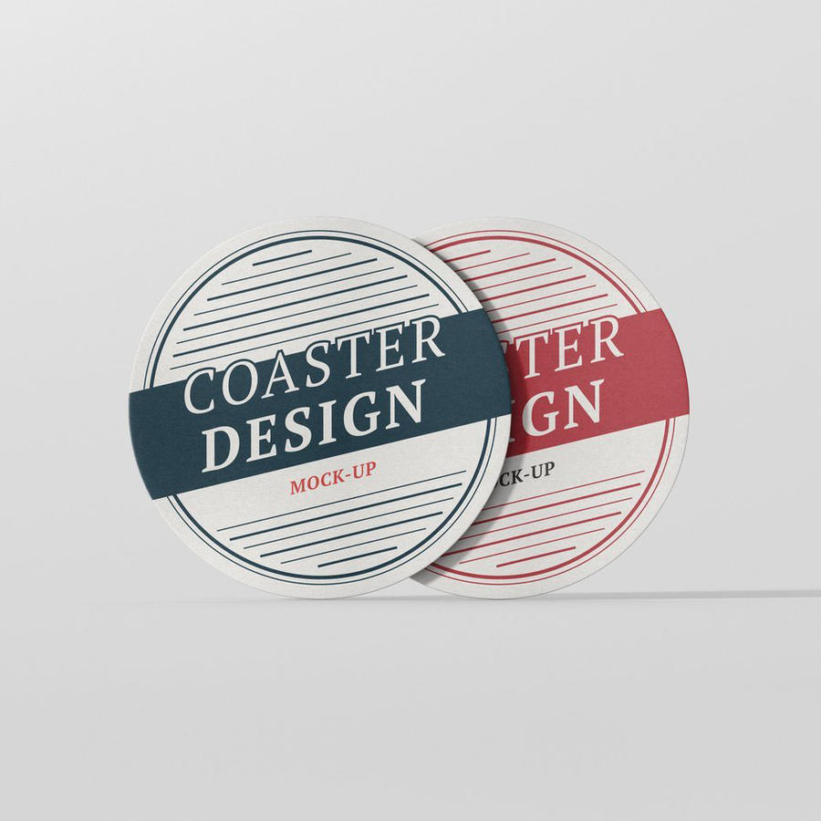 条形印花圆形英文杯垫样机 (4)