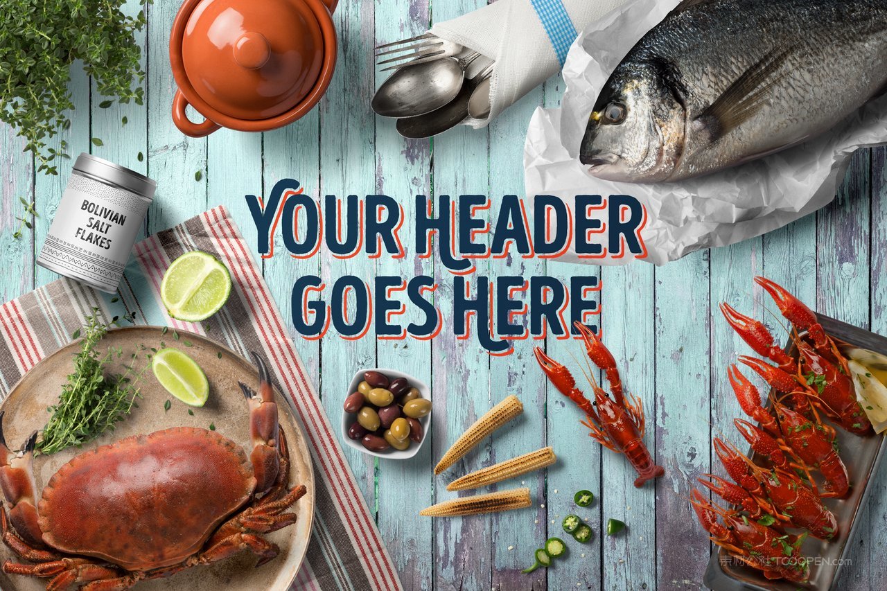 牛排西餐餐具样机模板 (39)