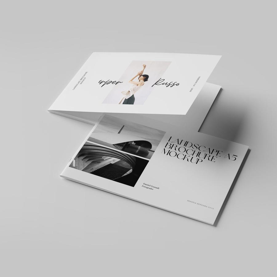 【1827期】企业宣传册骑马订画册样机 (4)