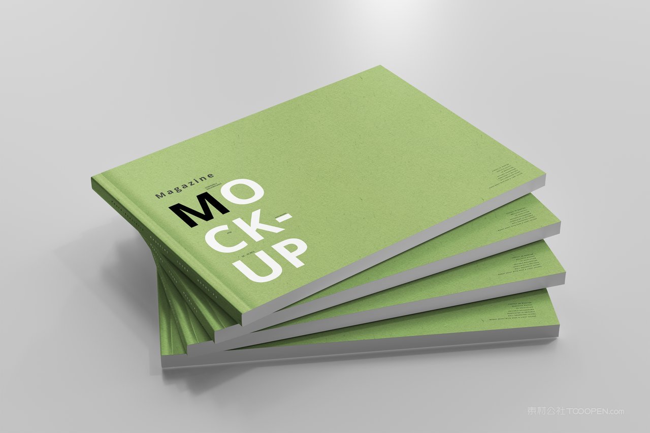 【1256期】杂志横板a4胶装书籍画册样机 (4)