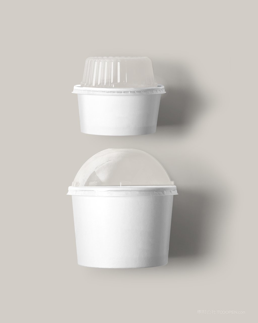 白色一次性星球杯食品包装样机