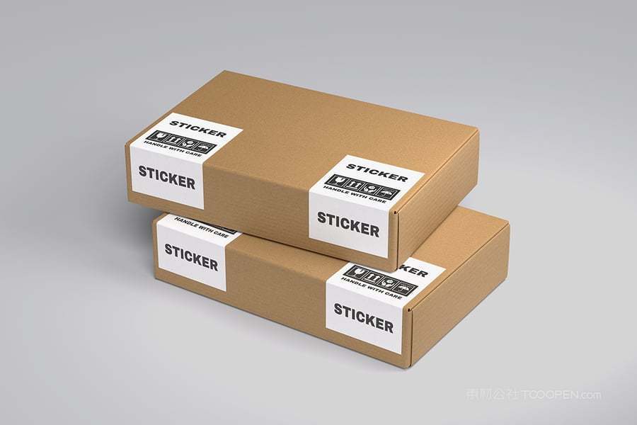 贴纸盒标识样机