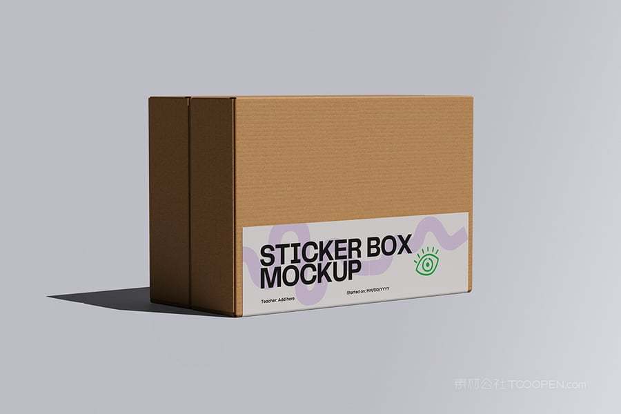 贴纸盒标识样机
