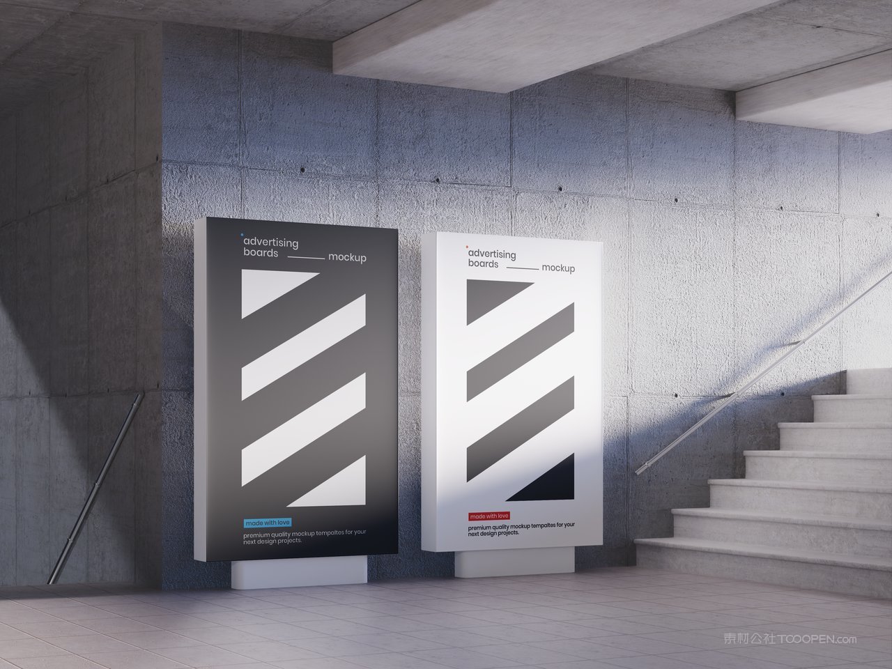 地铁出口广告牌样机