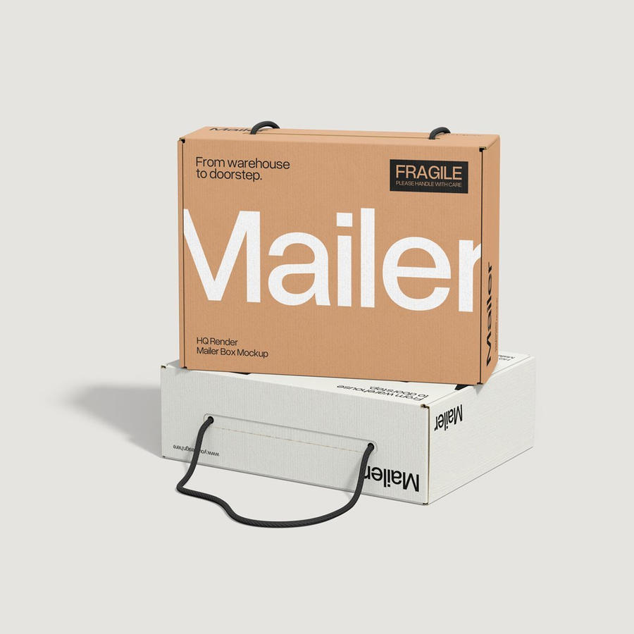 邮寄箱快递箱样机