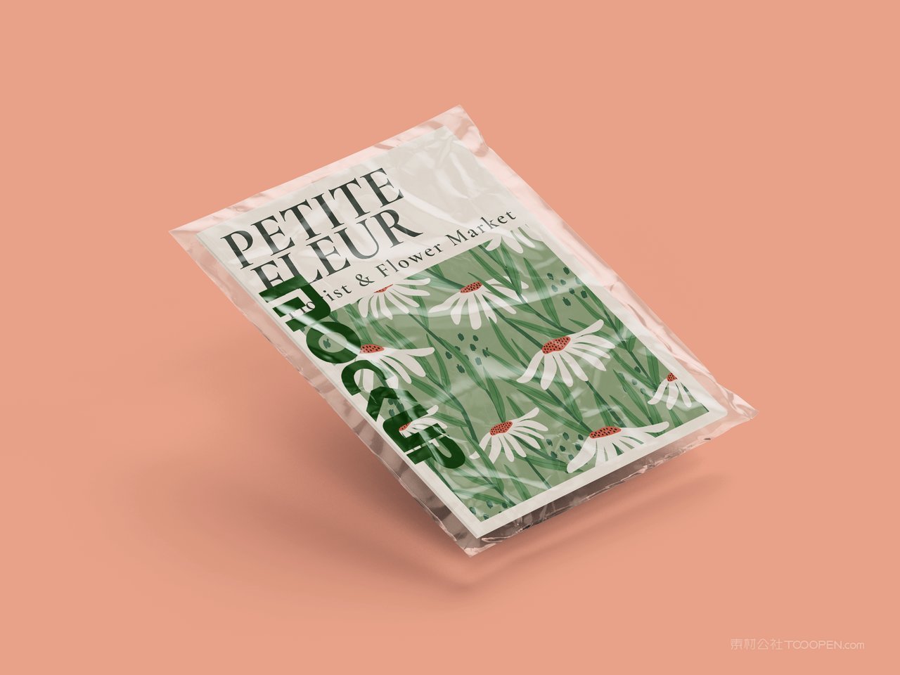 【1272期】清新绿塑料薄膜杂志海报样机 (3)