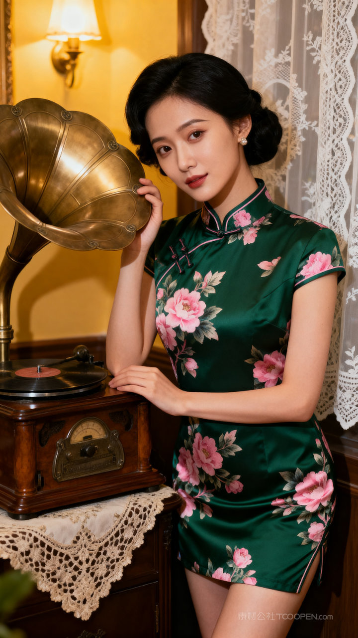 旗袍模特长腿美女古装女性气质性感