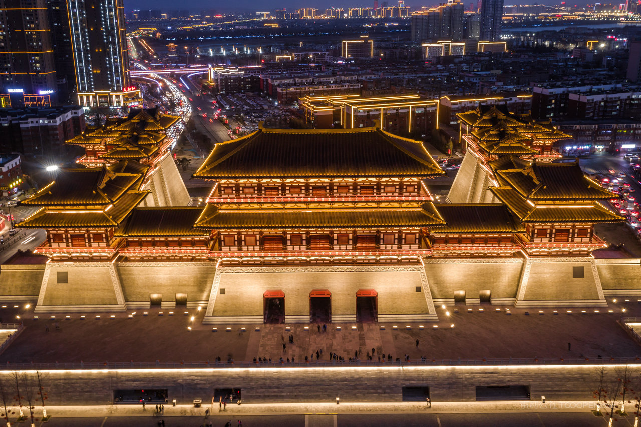 洛阳应天门景区航拍