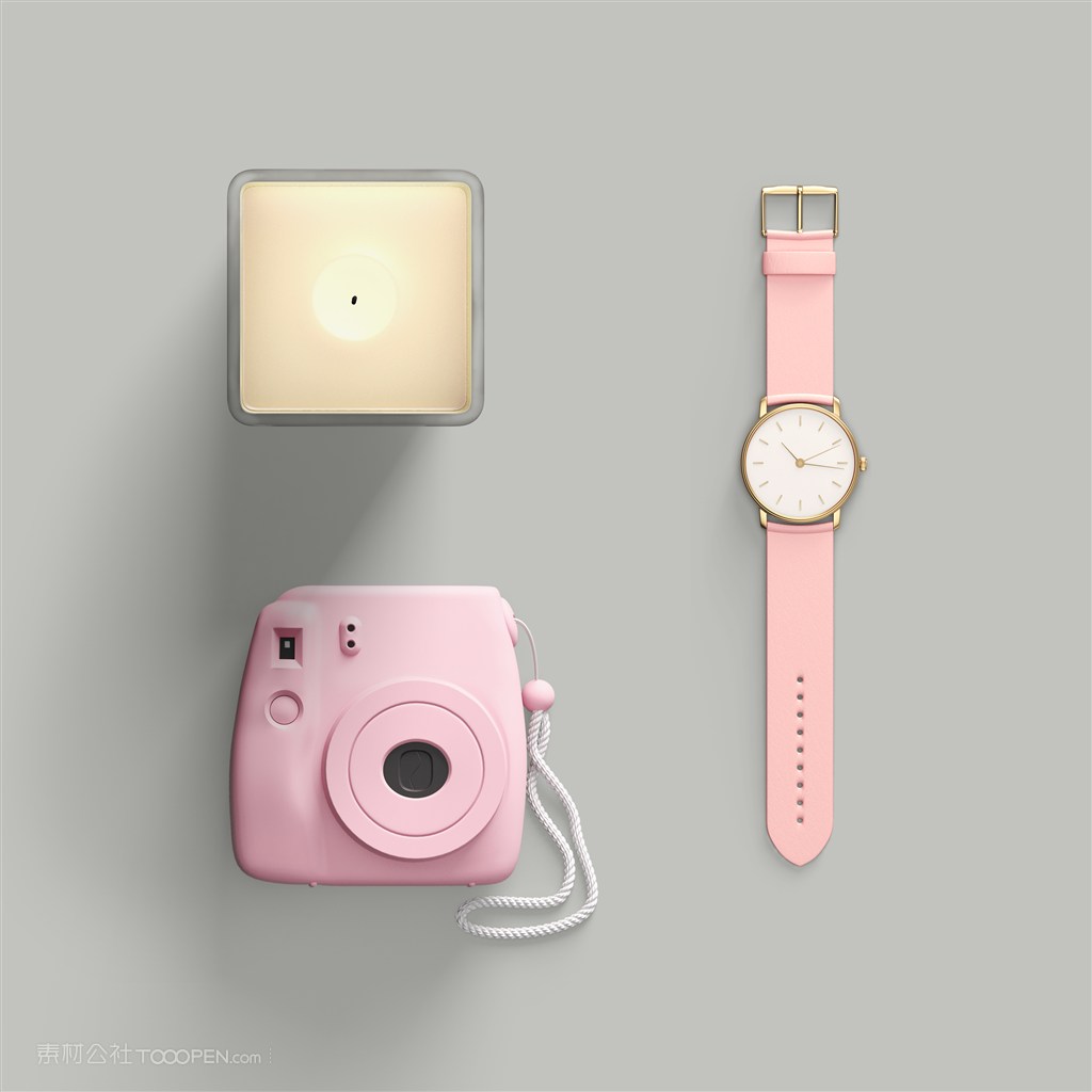 手表拍立得香薰蜡烛样机素材