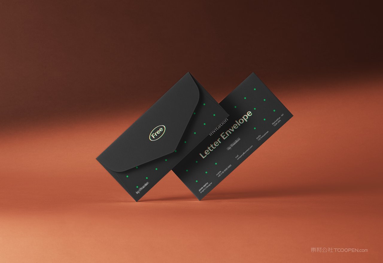 信封设计效果样机展示