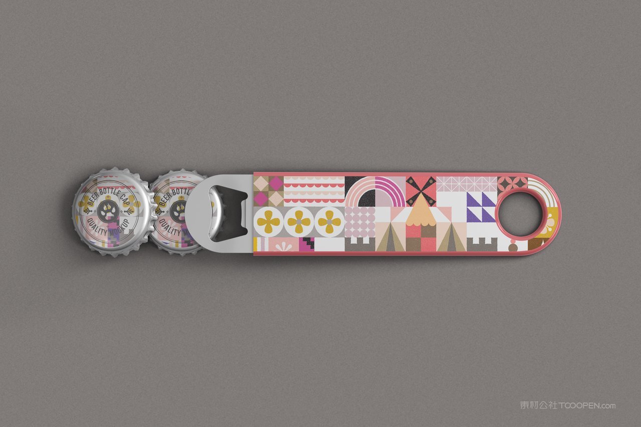 【1826期】啤酒开瓶器vi定制图案样机 (2)