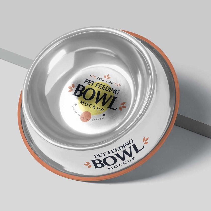 不锈钢宠物狗碗样机