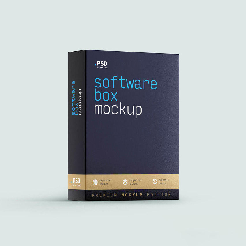 方形软件盒样机