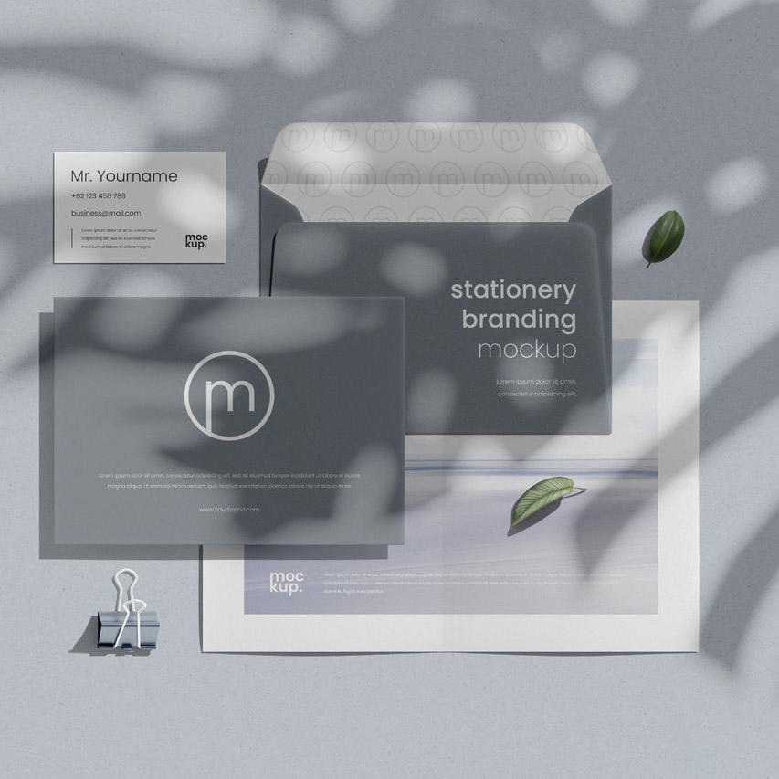 办公信纸a4纸信封高级办公样机 (5)