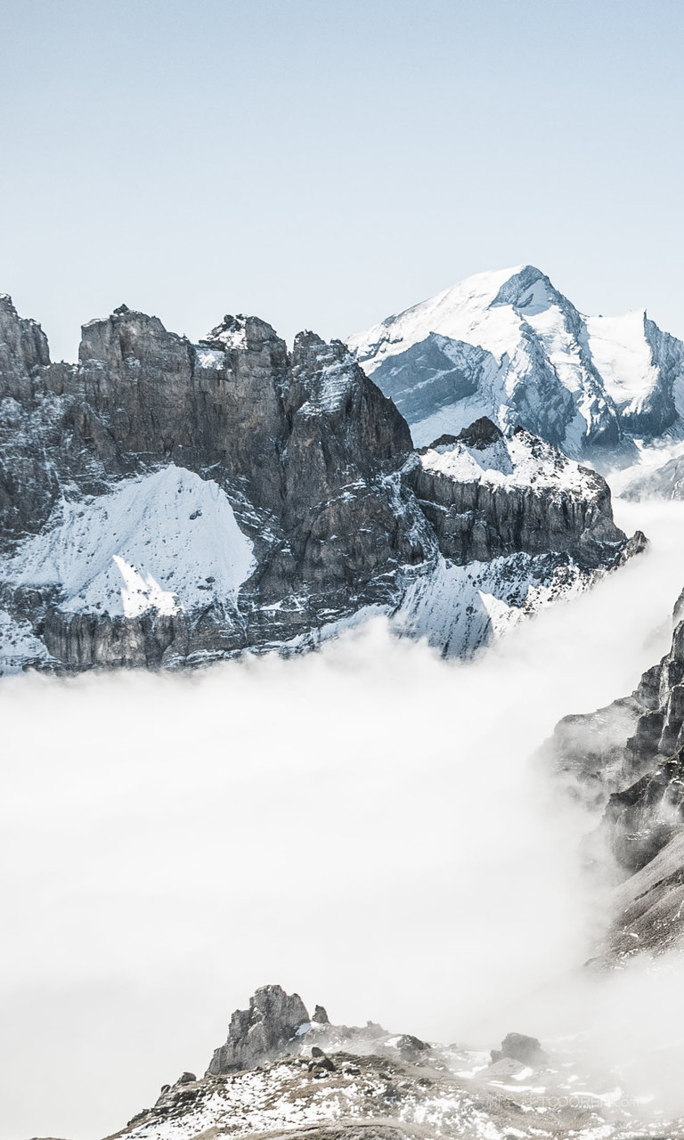 唯美雪山高山山脉图片