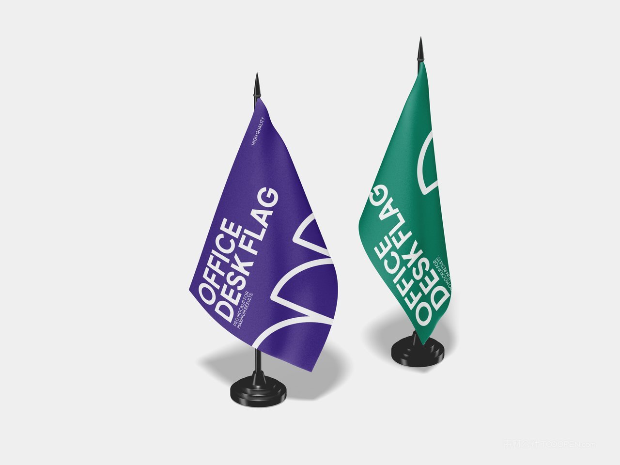 桌面旗帜样机