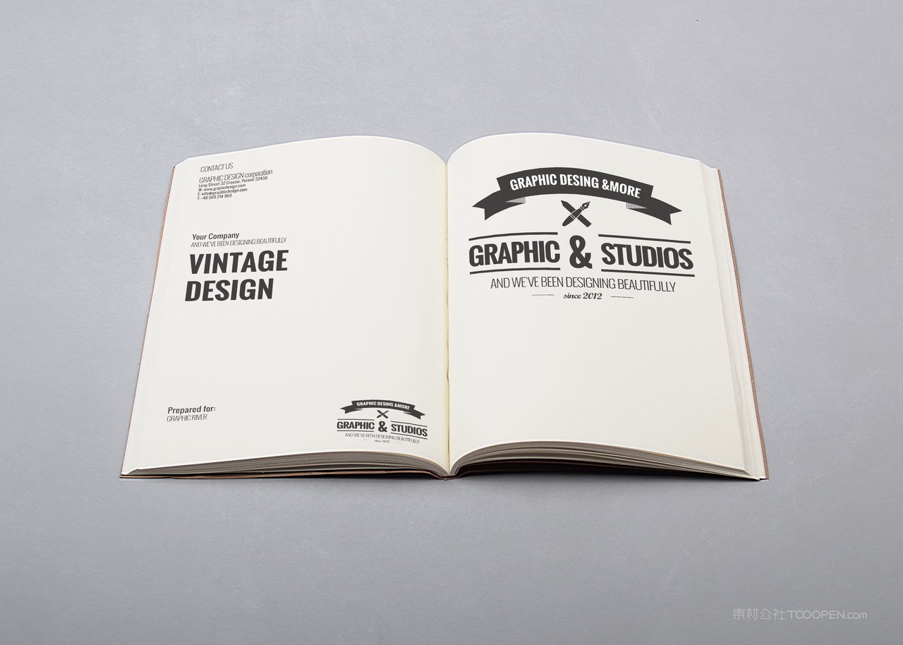 书本杂志办公场景vi样机俯视图