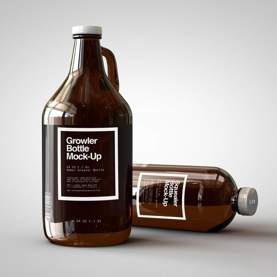 琥珀瓶子标签样机