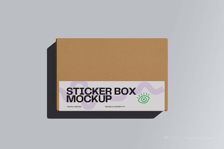 贴纸盒标识样机